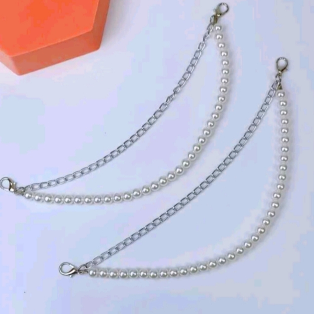 2pc Faux Pearl Boot/Shoe Chain - Picture 4 of 5